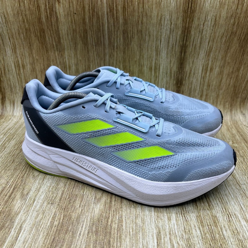 Adidas Duramo Speed Men's Size 11 Running Shoes Wonder Blue Lime Green‎ IE9672
